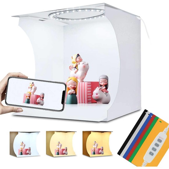 Photo Studio Light Box, Adjustable Lighting White/Warm/Soft Lighting - Picture 1 of 6